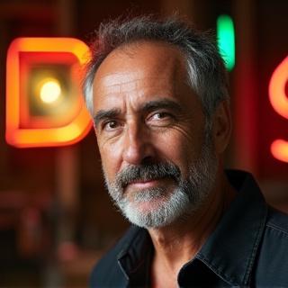 Ritratto professionale di Marco Ferrari, specialista del restauro neon